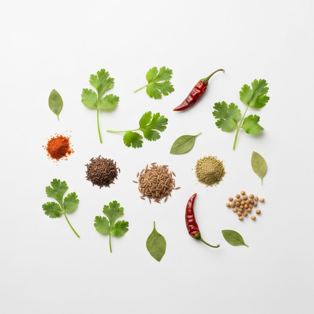 Fresh herbs and dried spices